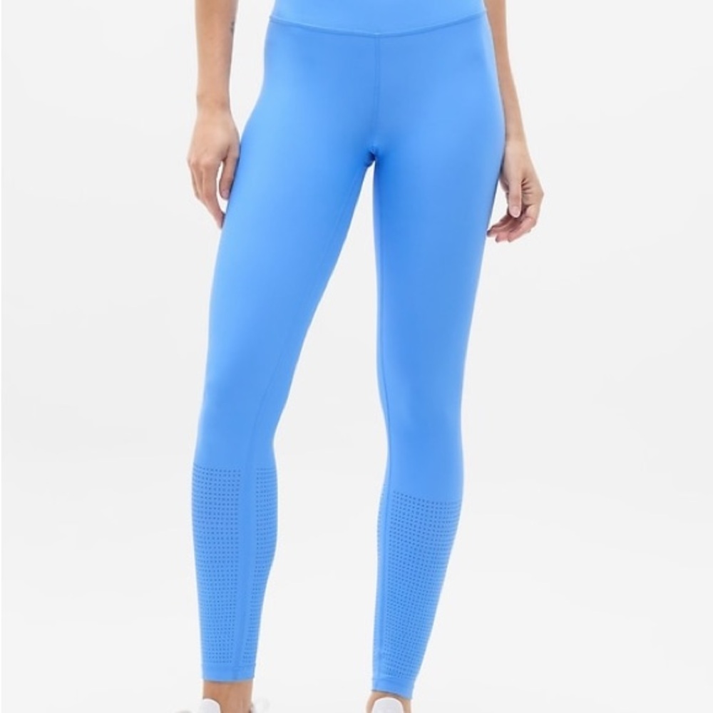 NWT Athleta Interval Perforated Tight Women’s XS  Cornflower Blue